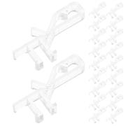 HOOWIFFY 22 Pièces Clips de Réparation Transparents pour Stores Horizontaux, Plastique Clair, Compatible Tringles Romaines 2,12 Pouces, Design Discret pour L'amélioration Maison