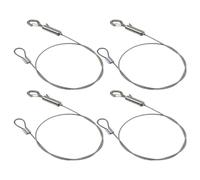 HOOWIFFY 4 Pièces Crochet Robuste en Acier Inoxydable pour Mangeoire à Oiseaux Suspendue à Branche d'arbre, Stabilité Anti-Vent pour Usage Extérieur Argenté