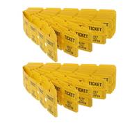 HOOWIFFY 400 Billets de Tombola Jaunes en Papier, Rouleau de 400 Tickets Doubles pour Jeux, Carnaval, Loterie et Décorations de Fête, Billets pour Événements et Activités