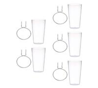 HOOWIFFY 5 Ensembles de Crochets Ronds pour Panneau Perforé en Acier et Abs, Capacité 500ml, Démontables et Combinables Librement, Organisateur Pratique pour Atelier et Rangement