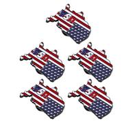 HOOWIFFY 5 Pièces Broche Épingle Drapeau Américain en Métal Bleu pour Costume et Paquet à Dos, Design Patriotique Unique, Confortable et Polyvalent pour Rassemblements Politiques