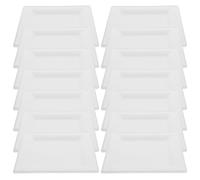 HOOWIFFY 50 Assiettes Jetables en Papier Blanc Épaisses 20 Cm Carrées pour Repas Polyvalents, Design Moderne Élégant pour Fêtes et Célébrations