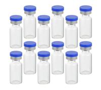 HOOWIFFY 50 Flacons en Verre de 3 Ml avec Bouchon en Silicone, Mini-bouteilles Réutilisables et Étanches pour Échantillons en Chimie et Expériences, Lot de 50