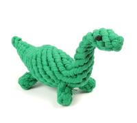 HOOWIFFY à Mâcher pour Chiens en Corde de Coton Forme Dinosaure Vert, pour Chiots et Petits Chiens, Améliore la Santé Dentaire et Favorise L'apprentissage du Mordillement
