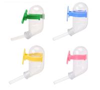 HOOWIFFY Abreuvoir pour Hamster 60 ML Anti-Fuite Silencieux en Plastique Solide, Lot de 4 Pièces Embouts Colorés Assortis, Accessoire pour Cage de Petits Rongeurs Couleur Couleur Aléatoire