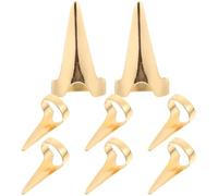 HOOWIFFY Anneaux de Séparation de Cheveux Outil de Tressage et Aide pour Mise en Évidence Lot de 10 en Alliage de Zinc Or Accessoire Pratique pour Coiffure Professionnelle