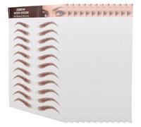 HOOWIFFY Autocollants pour Sourcils Imperméables 12 Pièces, Transfert Tatouage Sourcils Réaliste 6d, Kit Maquillage Yeux pour Épilation et Mise, Adhésif Solide, Brun