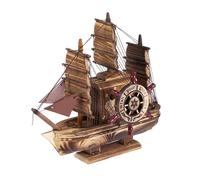 HOOWIFFY Boîte à Musique Pirate en Bois Vintage Moulin à Vent Rotatif, Décoration de Bureau Créative, Présent d'anniversaire ou Noël, Coffret Décoratif Délicat Style Plusieurs Styles