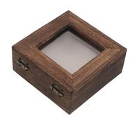 HOOWIFFY Boîte à Spécimens Contre la Poussière en Bois avec Couvercle à Charnière, Boîte de Rangement Élégante et Minimaliste pour Insectes et Fleurs Séchées Bureau