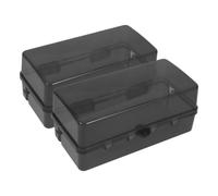 HOOWIFFY Boîte de Distribution Multifonctionnelle Étanche Boîte Électrique en Plastique Noir Résistante aux Intempéries Lot de 2 Extérieure pour Prises et Connexions Électriques Usage