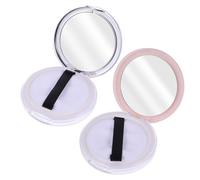HOOWIFFY Boîte de Poudre de Maquillage Portable 5g en Plastique Réutilisable 2pcs, Étui Fin pour Voyage et Sorties