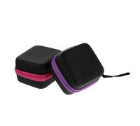 HOOWIFFY Boîte Rangement Huiles Essentielles EVA Fermeture Éclair, Compartiments pour Flacons 5 ML, Étui Robuste pour Organisation Cosmétique et Accessoires de Voyage Couleur