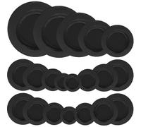 HOOWIFFY Bouchons de Tirelire en Caoutchouc Noir Rond Lot de 20 Remplaçants Fiables et Réutilisables Adaptés aux Boîtes et Tirelires