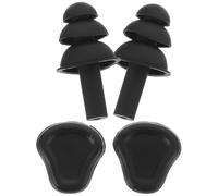 HOOWIFFY Bouchons D'oreilles Étanches et Insonorisants Auditive Confortable et Réutilisable en Silicone, 2 Paires pour Baignade et Sommeil