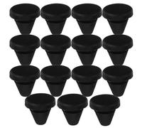 HOOWIFFY Bouchons en Silicone Flexibles Noirs Patins Antidérapants Absorbant les Vibrations Lot de 15 pour Pieds de Four à Micro-ondes Accessoires Indispensables Cuisine