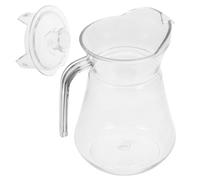 HOOWIFFY Bouilloire à Eau Froide 1L en Acrylique Solide Couvercle Pichet à Jus pour Réfrigérateur Carafe Bec de Canard pour Café, Lait, Thé et Jus