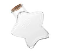 HOOWIFFY Bouteille à Vœux en Verre Décorative Bouchon Liège, Petite Bouteille Origami Étoile, Mini Bocal en Verre pour Décoration Chambre et Rangement Souvenir, Présent Mariage