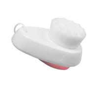 HOOWIFFY Brosse Nettoyante Visage Double Face en Silicone Blanc Boîte et Couvercle, Brosse Exfoliante Douce pour Spa, Massage Visage, Nettoyage Profond des Pores, Soin Peau Quotidienne