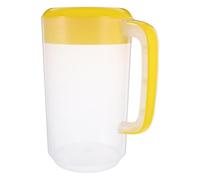 HOOWIFFY Carafe à eau en plastique avec couvercle - 4000 ml / 135 oz / 1 gallon - Bouilloire robuste et incassable avec graduation pour thé glacé et jus - Transparente, compatible lave-vaisselle et