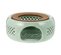 HOOWIFFY Chauffe-théière Céramique Rétro Vert pour Maison Combustion Complète et Surface sans Bavures, pour Réchauffer Le Thé en Toute Simplicité