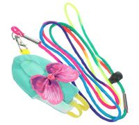 HOOWIFFY Combinaison de Vol pour Perroquet S Taille 1 Ensemble Vêtements pour Oiseaux Couche Lavable Réutilisable avec Laisse Colorée Motif Fleur Rose Adaptée aux Perruches et Oiseaux