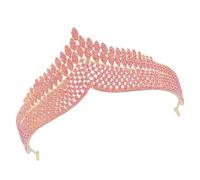 HOOWIFFY Couronne de Mariée pour Femme en Alliage Cristaux, Serrage-tête Rétro Confortable Décoration pour Fêtes Costumées et Anniversaires