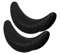 HOOWIFFY Coussin Repose-nuque Ergonomique en Caoutchouc Doux Noir pour Bol à Shampoing, Forme Croissant Antidérapant, Lot de 2, pour Usage Personnel et Salons