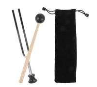 HOOWIFFY Diapason 256 Hz Métallique avec Maillet en Bois, Outil Sonore pour Contemplation, Yoga, Relaxation et Harmonisation des Chakras, Accessoire de Thérapie Sonore Professionnel