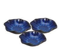 HOOWIFFY Ensemble de 3 Petits Plats à Sauce en Céramique Empilables Design Compact pour Maison ou Présent, pour Assaisonnements et Sauces Diverses Réutilisable