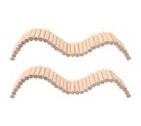 HOOWIFFY Escalade Échelle en Bois 6X40 CM, Lot de 2, Adapté aux Petits Rongeurs comme Hamsters et Chinchillas, Accessoire pour Cage Interactif