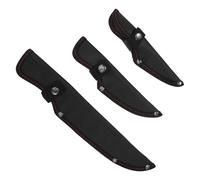 HOOWIFFY Étui à Couteau de Léger et Portable Noir 3pcs en Tissu Oxford avec Bouton-pression pour Outils de Coupe Domestiques Cuisine Extérieur