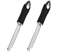 HOOWIFFY Évidoirs à Poivrons Accessoires Cuisine Pratiques Lot de 2 en Acier Inoxydable Design Dentelé Rangement Facile pour Fruits et Légumes