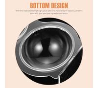 HOOWIFFY Gamelle Double pour Animaux de Compagnie avec Support Surélevé Bol pour Chats et Chiots Intérieur Écuelle Inclinée pour Réduire la Tension du Cou Facile à Nettoyer et