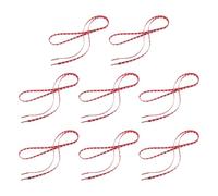 HOOWIFFY Lacets Plats en Polyester Fêtes et Résistants à L'effilochage Rouge et Blanc 4 Paires Imprimé Cœur Faciles à Ajuster, pour Chaussures en Toile et Sneakers, Usage Quotidien