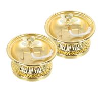 HOOWIFFY Lampe des Temples Vintage 2pcs en Alliage Poli Or, Lampe à Pétrole Décorative Élégante pour Espace Intérieur et Mariage