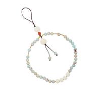 HOOWIFFY Lanière de Téléphone Décorative Perles Bodhi Cordon Portable Antique Accessoire Amovible pour Smartphone et Porte-clés Décoration Élégante Unisexe