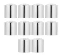 HOOWIFFY Lot de 10 Bouchons de Flacon à Pression 24 Mm en Plastique Argenté, Couvercles Étanches et Réutilisables pour Bouteilles de Lotion et Shampooing, Accessoire pour Cosmétiques