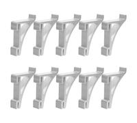 HOOWIFFY Lot de 10 Crochets de Fixation pour Réfrigérateur en Aluminium Surface Polie, Supports D'étagères Faciles à Installer pour Congélateur Argenté