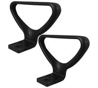 HOOWIFFY Lot de 2 Accoudoirs Ergonomiques en Plastique Noir pour Chaise de Bureau Exécutive, Design Confortable Installation Facile, Accessoire de Mobilier Professionnel