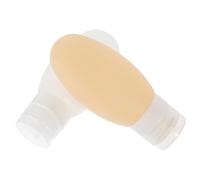 HOOWIFFY Lot de 2 Bouteilles de Voyage en Silicone 100ml Ventouse, Distributeurs de Lotion Étanches et Faciles à Nettoyer pour Camping et Paquet de Sport