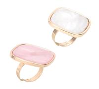HOOWIFFY Lot de 2 Palettes de Mélange pour Nail Art Palettes de Bagues en Résine Marbre Blanc et Rose Format Carré Accessoires Manucure Pratiques pour Mélange de Couleurs et Création