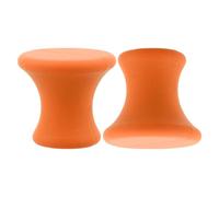 HOOWIFFY Lot de 2 supports pour diapasons orange - Support pour diapasons de vibratoire - Base plate en caoutchouc pour musicothérapie, accessoire portable pour yoga et