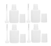 HOOWIFFY Lot de 22 Flacons de Vernis à Ongles Vides 10 Ml avec Pinceau, Bouchon Étanche, Plastique Blanc, Réutilisables pour Manucure et Voyage, Pots pour Gel, Rangement Précis et