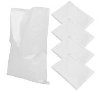 HOOWIFFY Lot de 5 Paquet Tissés Imperméables Blancs en PP Robustes pour Barrières de Prévention des Inondations et Collecte des Déchets, Grands Paquet d'emballage Polyvalents