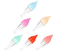 HOOWIFFY Lot de 6 Tubes à Brillant à Lèvres Rechargeables en Plastique Forme Crème Glacée, Portables et Pratiques pour Voyage et Créations Cosmétiques Couleur Aléatoire