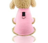 HOOWIFFY Manteau Chaud en Polaire avec Boucle pour Chiot, Vêtements d'hiver Confortables et Faciles à Enfiler, pour Promenade et Jogging, Taille M Rose