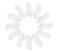 HOOWIFFY Masques de Sommeil Jetables Opaques en Polyester Léger et Doux Imitation Soie Blanche, Lot de 12 Pièces, Protections Oculaires Respirantes pour Voyages, Maison, Bureau et Siestes