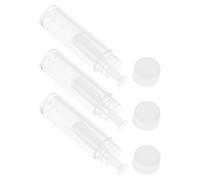 HOOWIFFY Mini Canne en Silicone Blanc pour Lentilles de Contact Réutilisable Tube de Rangement Transparent, 3 Sets, Opération Simple pour Voyage
