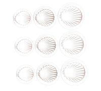 HOOWIFFY Moule à Biscuits Coquillage Démoulage Facile en Plastique Blanc 9pcs Résistant aux Rayures pour Pâtisserie et