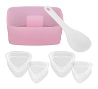HOOWIFFY Moule à Sushi Pratique en Pp avec 3 Formes Créatives Rectangulaire et Triangles, Kit DIY Polyvalent avec Pelle, pour Fête Cuisine Maison